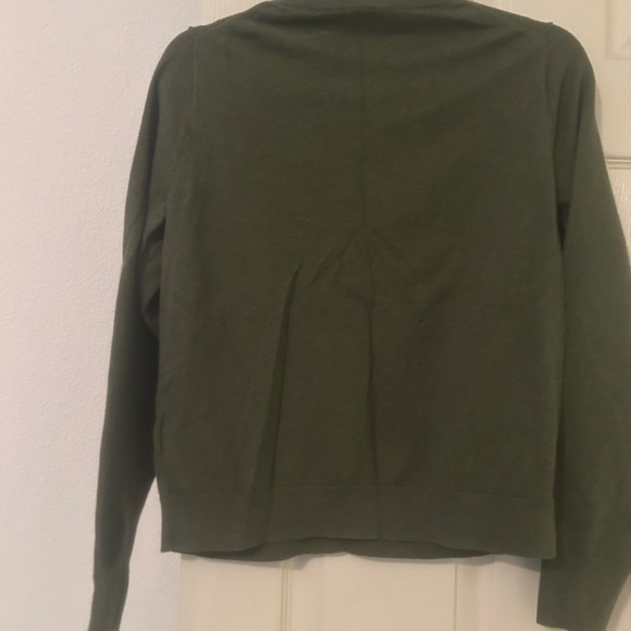 J. Crew Olive V-Neck Sweater - Picture 2 of 5